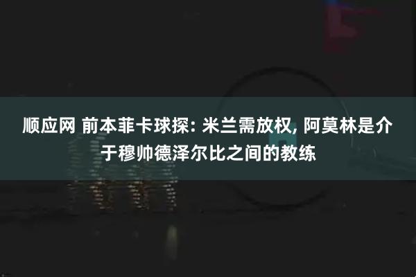 顺应网 前本菲卡球探: 米兰需放权, 阿莫林是介于穆帅德泽尔比之间的教练