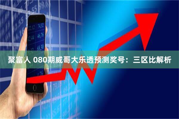 聚富人 080期威哥大乐透预测奖号:三区比解析